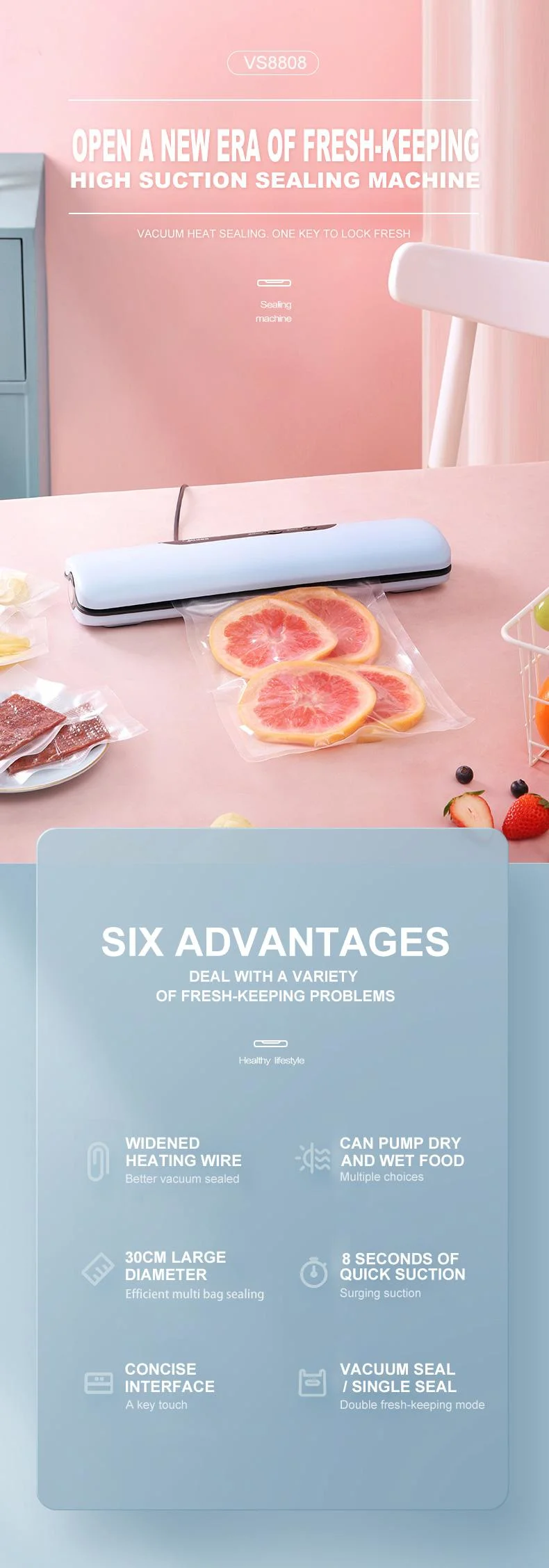 Ootd Home Electric Vacuum Sealer for Food Fresh