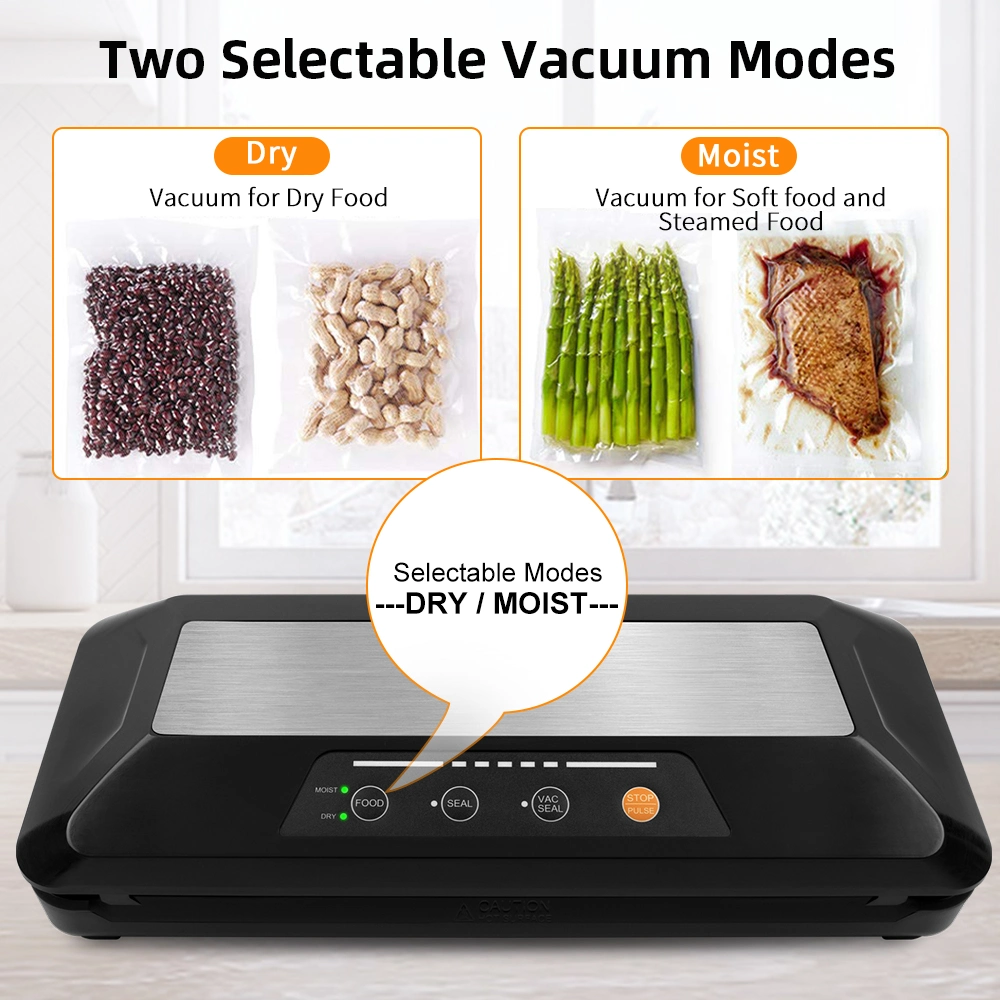 Designed by a Professional Team, The Vacuum Sealer Wet and Dry Food Setting Comes with a Built-in Knife Entry Kit That Can Seal Multiple Packages