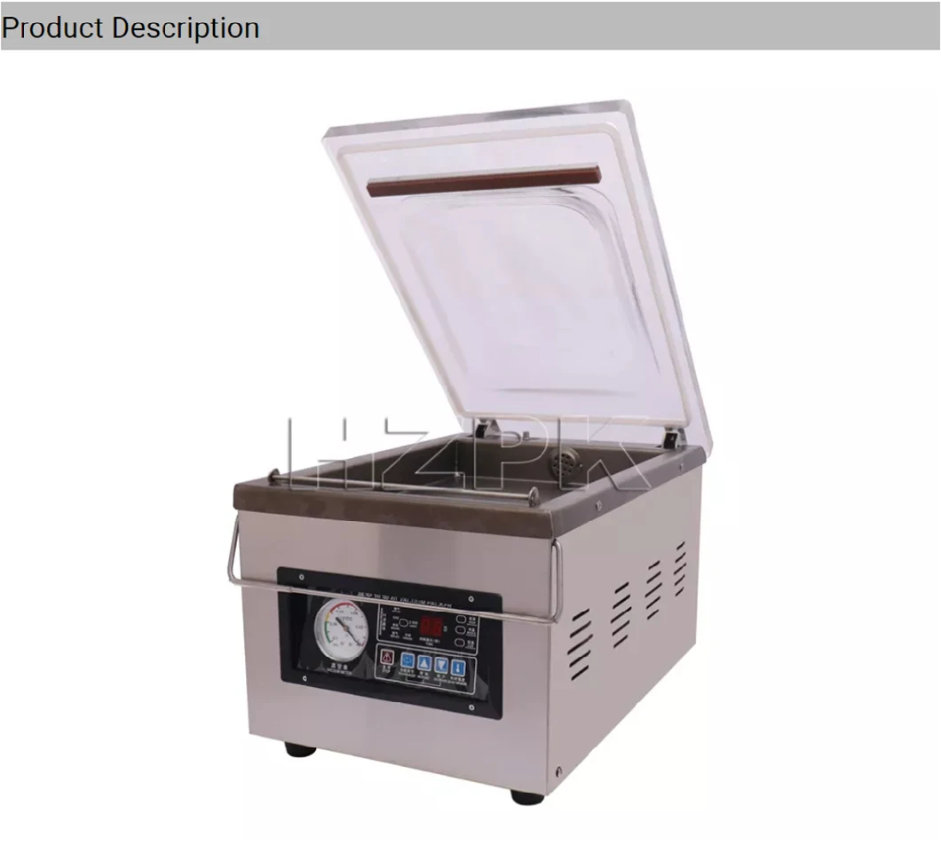 Hzpk Dz 260 Aluminum Foil Bag Food Chamber Vacuum Sealer Packing Machine for Sale